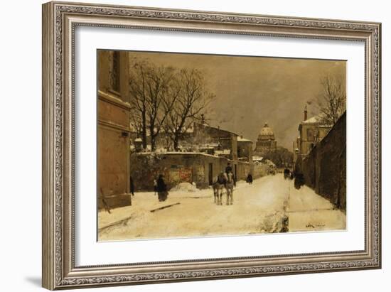 A Street Near Les Invalides, Paris-Luigi Loir-Framed Giclee Print