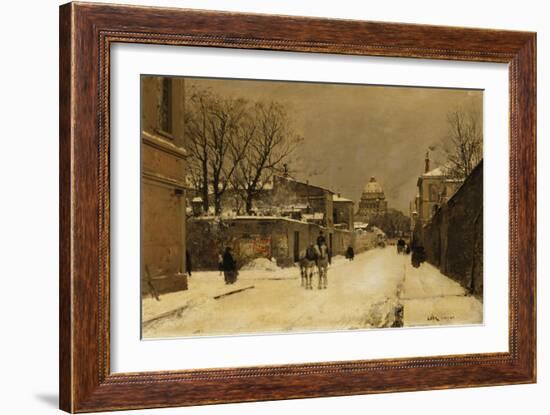 A Street Near Les Invalides, Paris-Luigi Loir-Framed Giclee Print