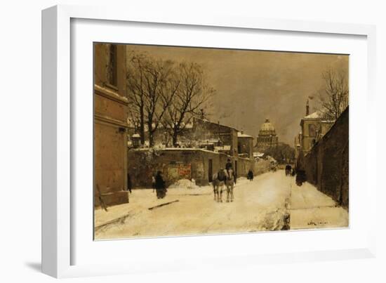 A Street Near Les Invalides, Paris-Luigi Loir-Framed Giclee Print