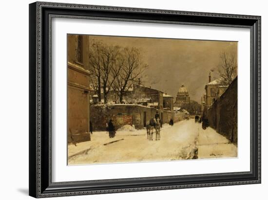 A Street Near Les Invalides, Paris-Luigi Loir-Framed Giclee Print