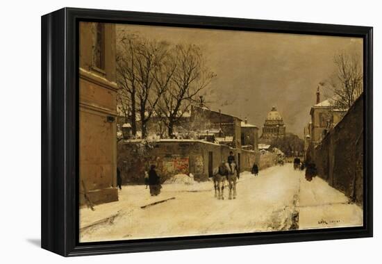 A Street Near Les Invalides, Paris-Luigi Loir-Framed Premier Image Canvas