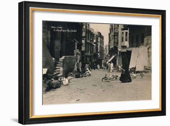 A Street Near the Citadel, Cairo, Egypt, 1936-null-Framed Photographic Print