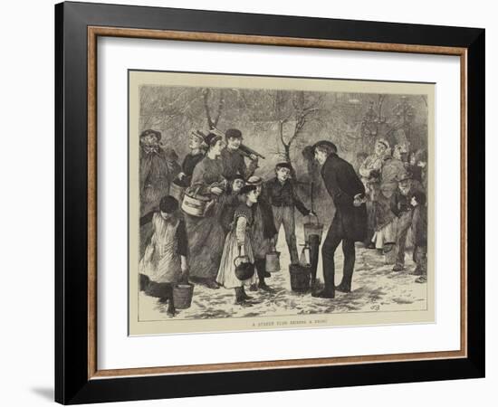 A Street Plug During a Frost-Henry Towneley Green-Framed Giclee Print