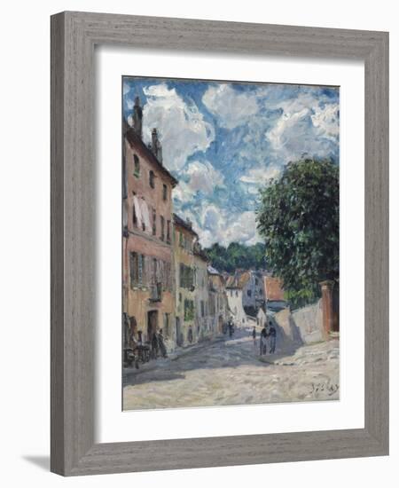 A Street, Possibly in Port-Marly, 1876-Alfred Sisley-Framed Giclee Print