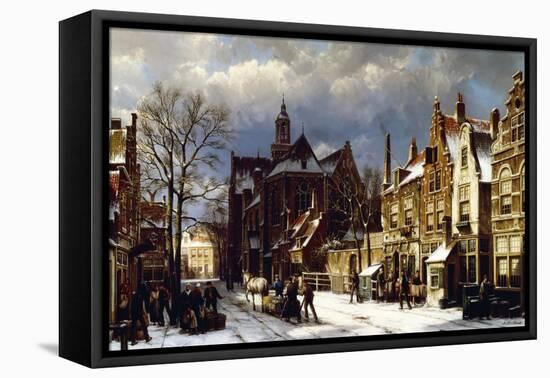 A Street Scene, Amsterdam-Willem Koekkoek-Framed Premier Image Canvas