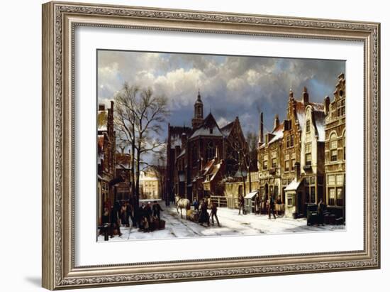 A Street Scene, Amsterdam-Willem Koekkoek-Framed Giclee Print