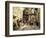 A Street Scene, Damascus (Oil on Panel)-Gustave Bauernfeind-Framed Giclee Print