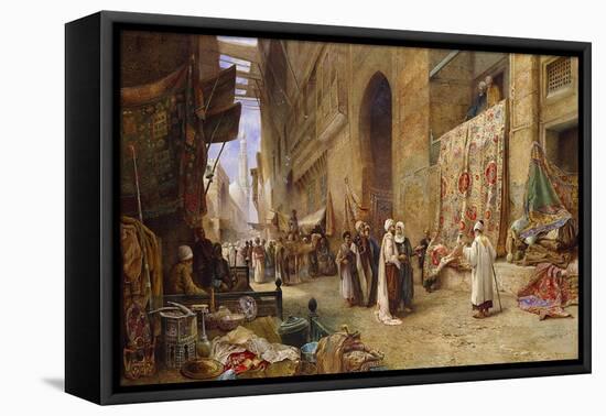 A Street Scene in Cairo-Charles Robertson-Framed Premier Image Canvas