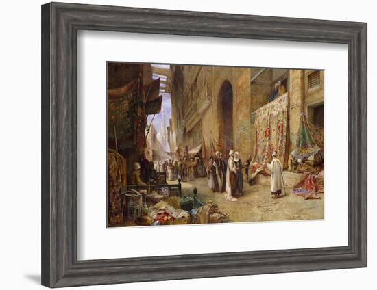 A Street Scene in Cairo-Charles Robertson-Framed Photographic Print