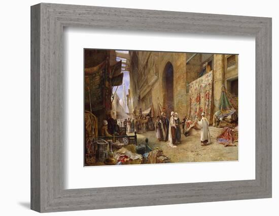 A Street Scene in Cairo-Charles Robertson-Framed Photographic Print