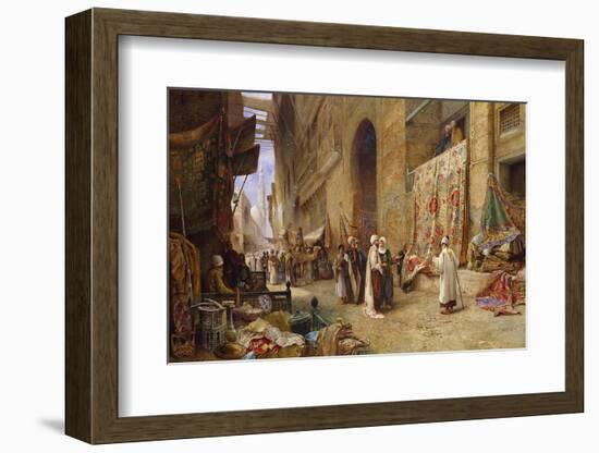 A Street Scene in Cairo-Charles Robertson-Framed Photographic Print