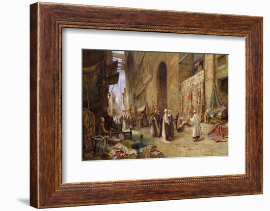 A Street Scene in Cairo-Charles Robertson-Framed Photographic Print