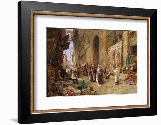 A Street Scene in Cairo-Charles Robertson-Framed Photographic Print