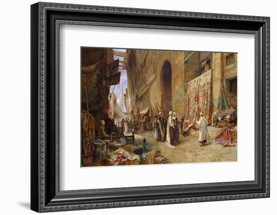 A Street Scene in Cairo-Charles Robertson-Framed Photographic Print