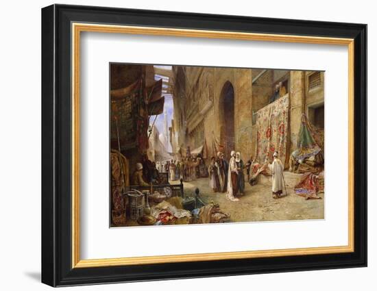 A Street Scene in Cairo-Charles Robertson-Framed Photographic Print