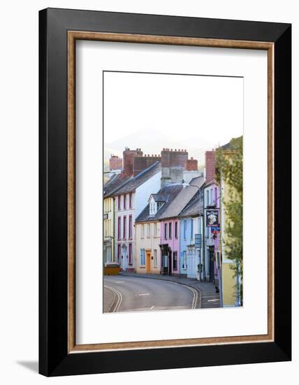 A Street Scene in the Town of Brecon in the Brecon Beacons National Park-Graham Lawrence-Framed Photographic Print