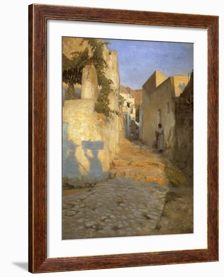 A Street Scene in Tunisia, 1891-Peter Vilhelm Ilsted-Framed Giclee Print