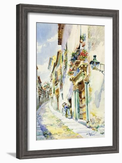 A Street Scene, Toledo-Marin Higuero Enrique-Framed Giclee Print