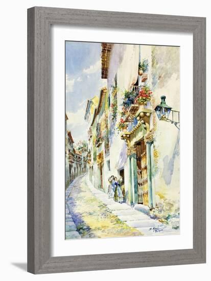 A Street Scene, Toledo-Marin Higuero Enrique-Framed Giclee Print