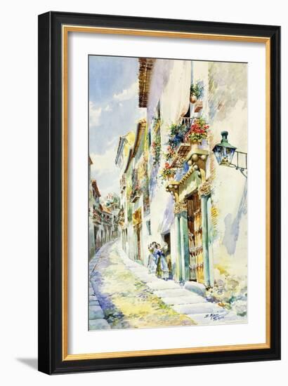 A Street Scene, Toledo-Marin Higuero Enrique-Framed Giclee Print