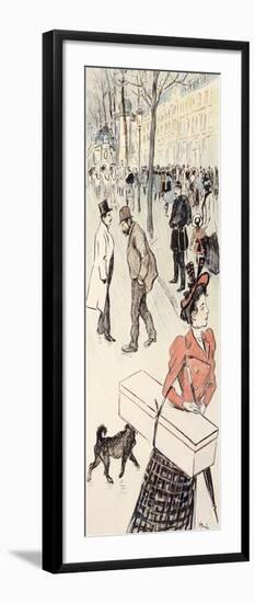 A Street Scene-Théophile Alexandre Steinlen-Framed Giclee Print