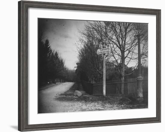 A Street Sign Saying Tarrytown, Saw Mill River Valley, Saw Mill Road, Ny-Wallace G^ Levison-Framed Premium Photographic Print