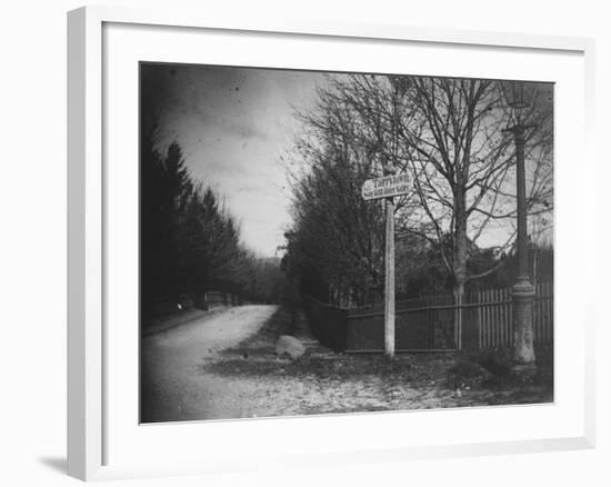 A Street Sign Saying Tarrytown, Saw Mill River Valley, Saw Mill Road, Ny-Wallace G^ Levison-Framed Premium Photographic Print