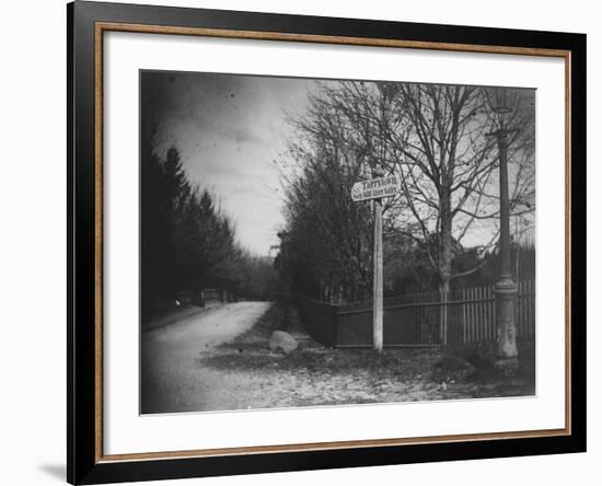 A Street Sign Saying Tarrytown, Saw Mill River Valley, Saw Mill Road, Ny-Wallace G^ Levison-Framed Premium Photographic Print