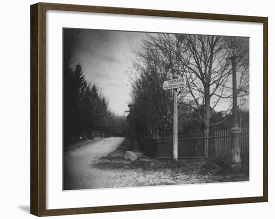 A Street Sign Saying Tarrytown, Saw Mill River Valley, Saw Mill Road, Ny-Wallace G^ Levison-Framed Premium Photographic Print