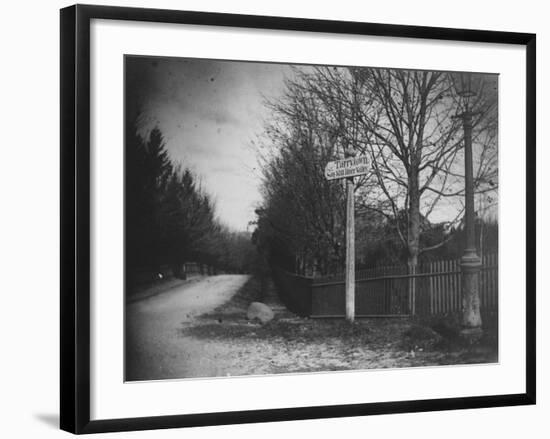 A Street Sign Saying Tarrytown, Saw Mill River Valley, Saw Mill Road, Ny-Wallace G^ Levison-Framed Premium Photographic Print