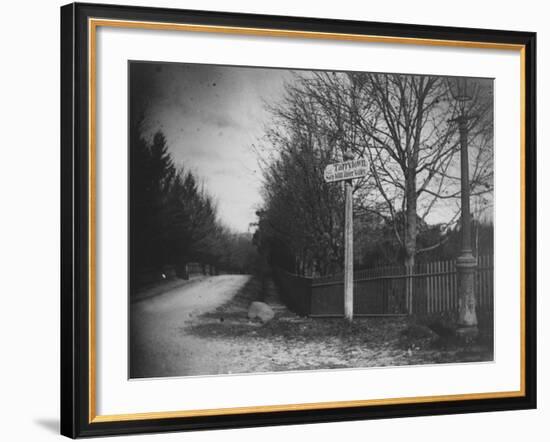 A Street Sign Saying Tarrytown, Saw Mill River Valley, Saw Mill Road, Ny-Wallace G^ Levison-Framed Premium Photographic Print