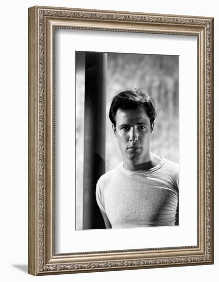 A STREETCAR NAMED DESIRE, 1951 directed by ELIA KAZAN with Marlon Brando (b/w photo)-null-Framed Photo