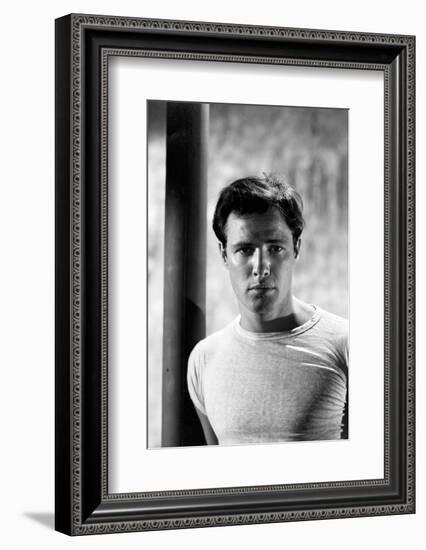 A STREETCAR NAMED DESIRE, 1951 directed by ELIA KAZAN with Marlon Brando (b/w photo)-null-Framed Photo