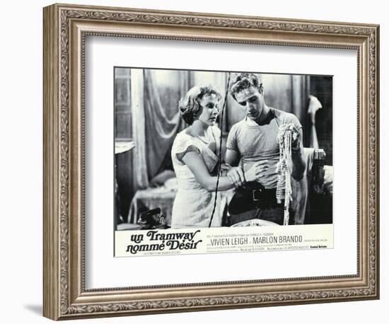 A Streetcar Named Desire, French Movie Poster, 1951-null-Framed Premium Giclee Print