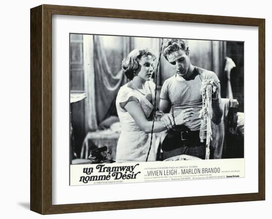 A Streetcar Named Desire, French Movie Poster, 1951-null-Framed Art Print