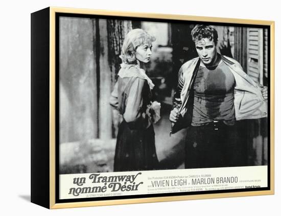 A Streetcar Named Desire, French Movie Poster, 1951-null-Framed Stretched Canvas