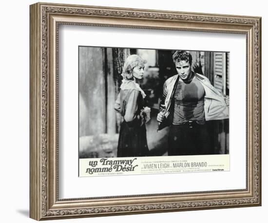 A Streetcar Named Desire, French Movie Poster, 1951-null-Framed Premium Giclee Print