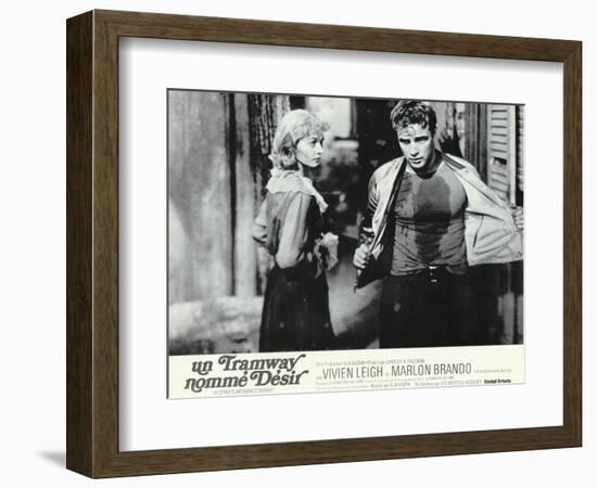 A Streetcar Named Desire, French Movie Poster, 1951-null-Framed Premium Giclee Print