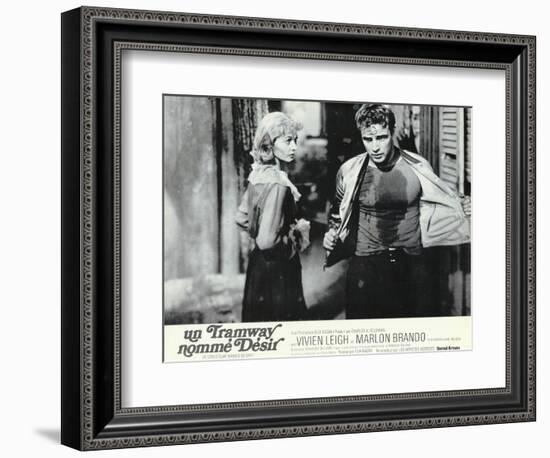 A Streetcar Named Desire, French Movie Poster, 1951-null-Framed Premium Giclee Print