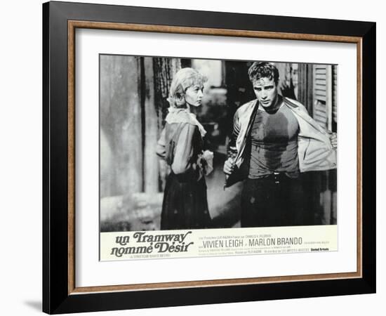 A Streetcar Named Desire, French Movie Poster, 1951-null-Framed Art Print