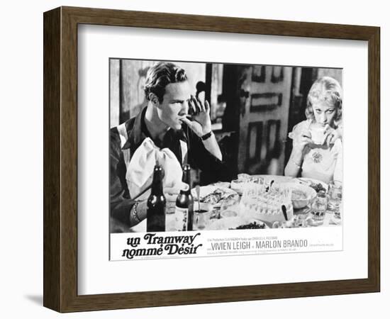 A Streetcar Named Desire, French Movie Poster, 1951-null-Framed Premium Giclee Print