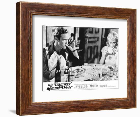 A Streetcar Named Desire, French Movie Poster, 1951-null-Framed Premium Giclee Print