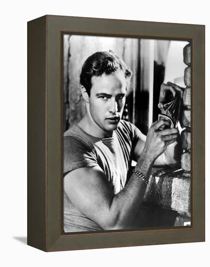 A Streetcar Named Desire, Marlon Brando, 1951, Playing Cards-null-Framed Stretched Canvas