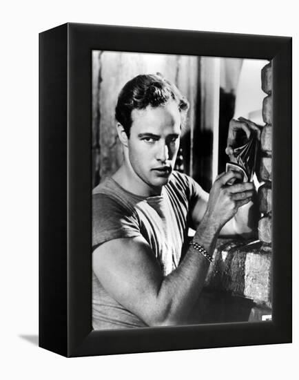 A Streetcar Named Desire, Marlon Brando, 1951, Playing Cards-null-Framed Stretched Canvas