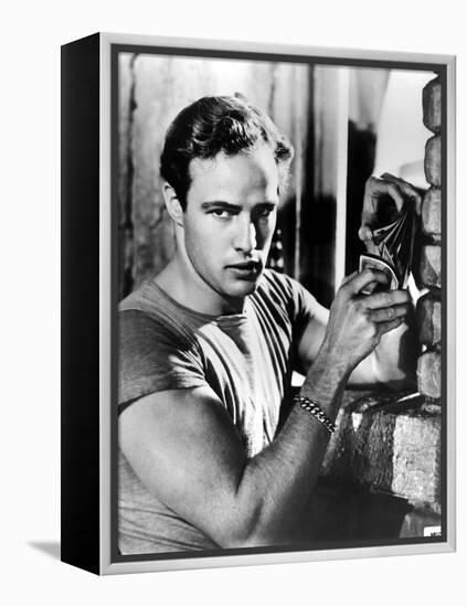 A Streetcar Named Desire, Marlon Brando, 1951, Playing Cards-null-Framed Stretched Canvas