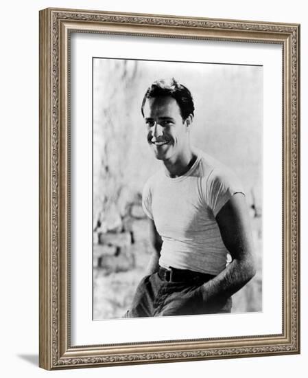 A Streetcar Named Desire, Marlon Brando, 1951-null-Framed Photo