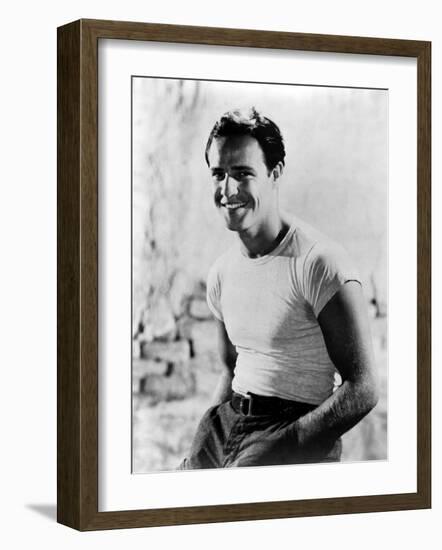 A Streetcar Named Desire, Marlon Brando, 1951-null-Framed Photo