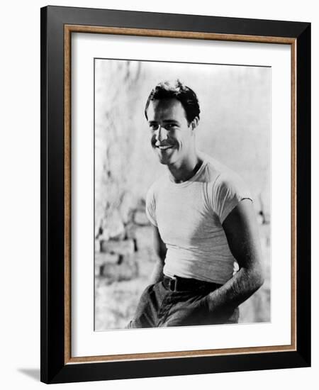 A Streetcar Named Desire, Marlon Brando, 1951-null-Framed Photo