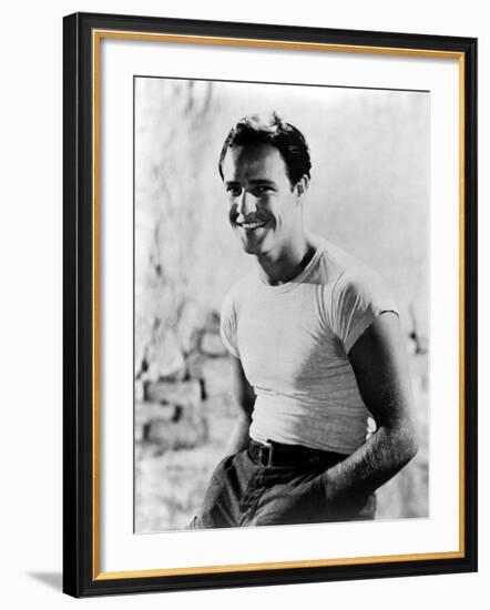 A Streetcar Named Desire, Marlon Brando, 1951-null-Framed Photo