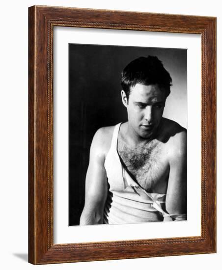 A Streetcar Named Desire, Marlon Brando, 1951-null-Framed Photo